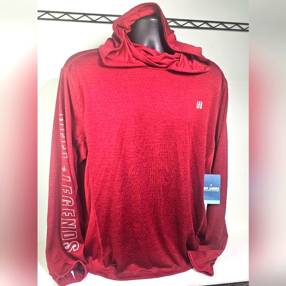 Red Legends Performance Fishing Hoodie Mens Lg - Picture 1 of 5